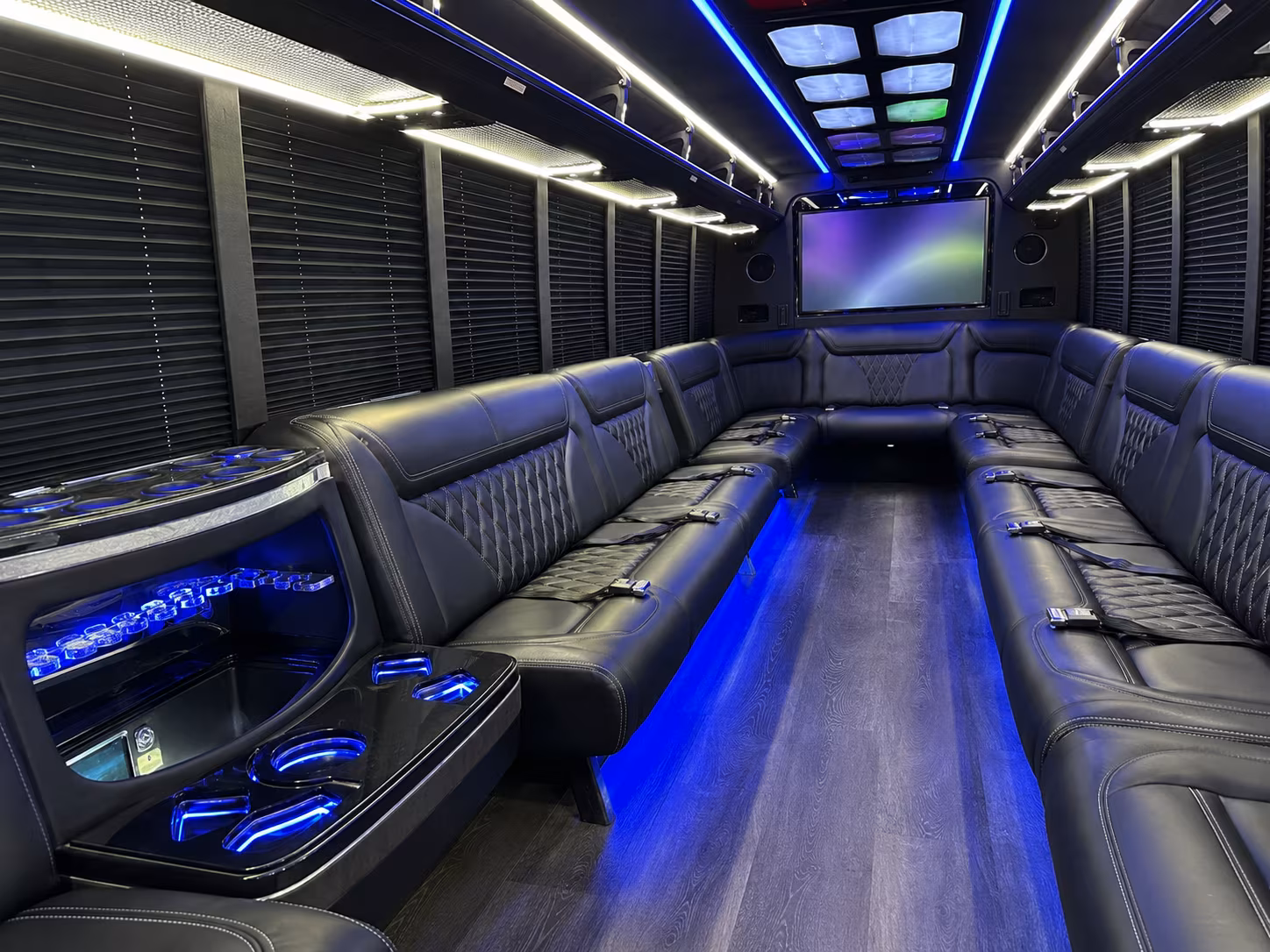 thousand oaks 20 passenger party bus inside