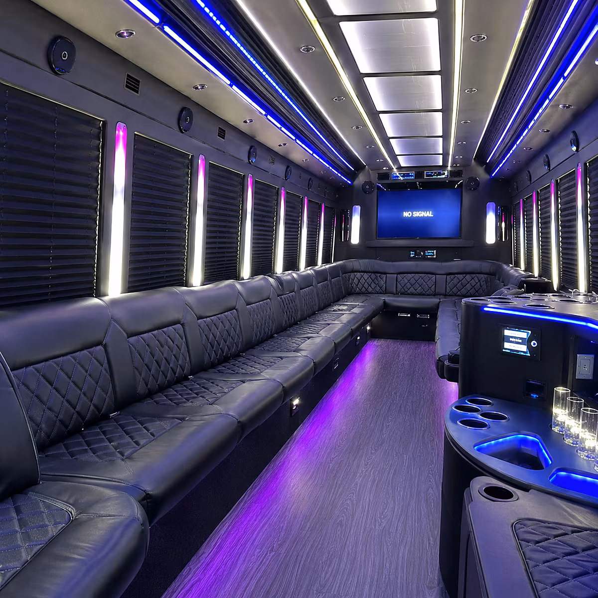 thousand oaks 30 passenger party bus inside